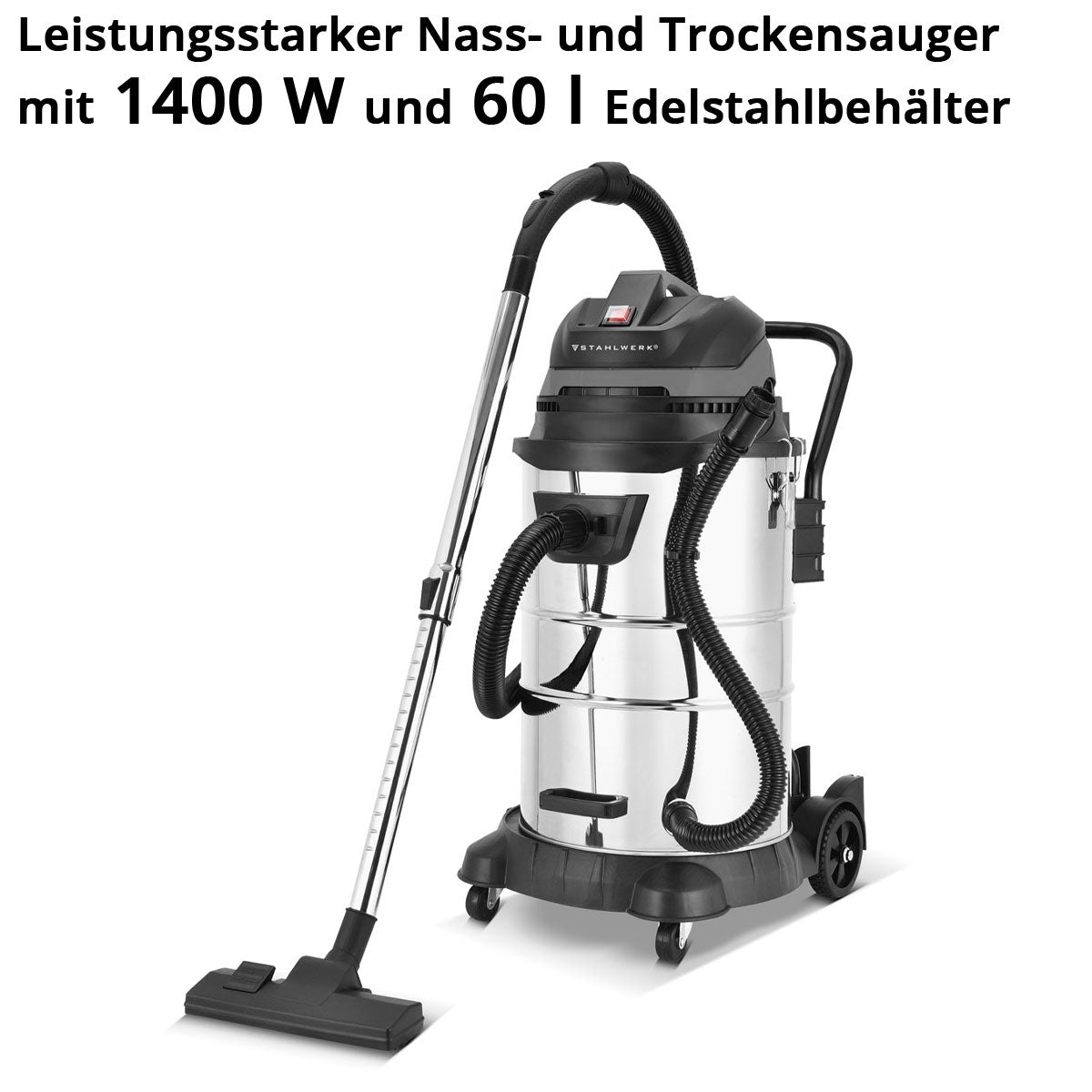 STAHLWERK VCL-1400 ST Nass- & Trockensauger 1400 W, 60 L