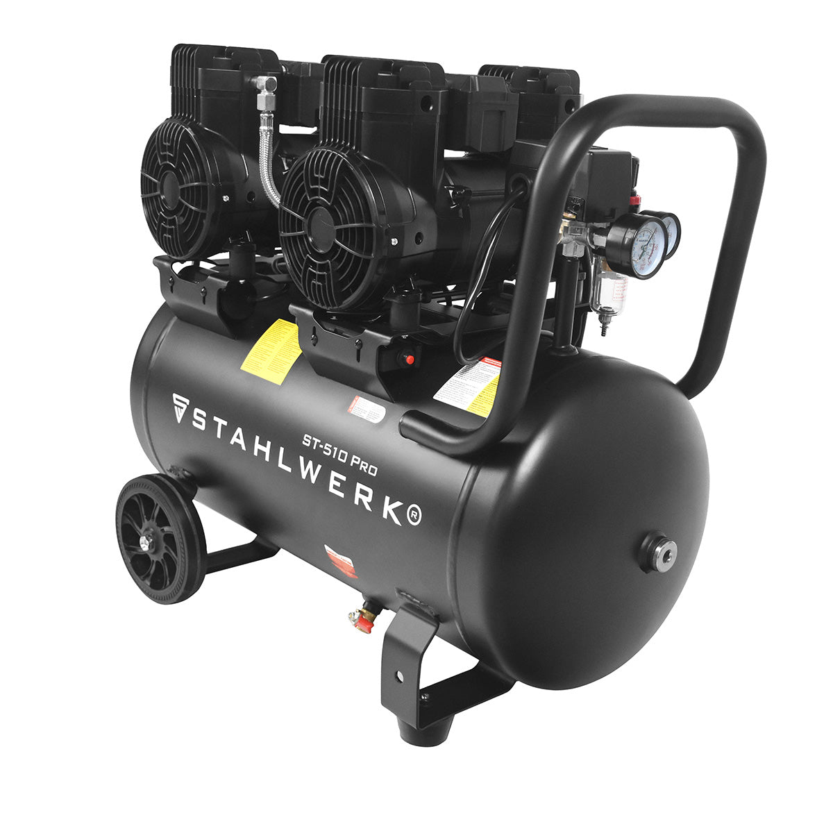 STAHLWERK ST-510 Pro Flüsterkompressor 10 bar, 50 L, 500 l/min