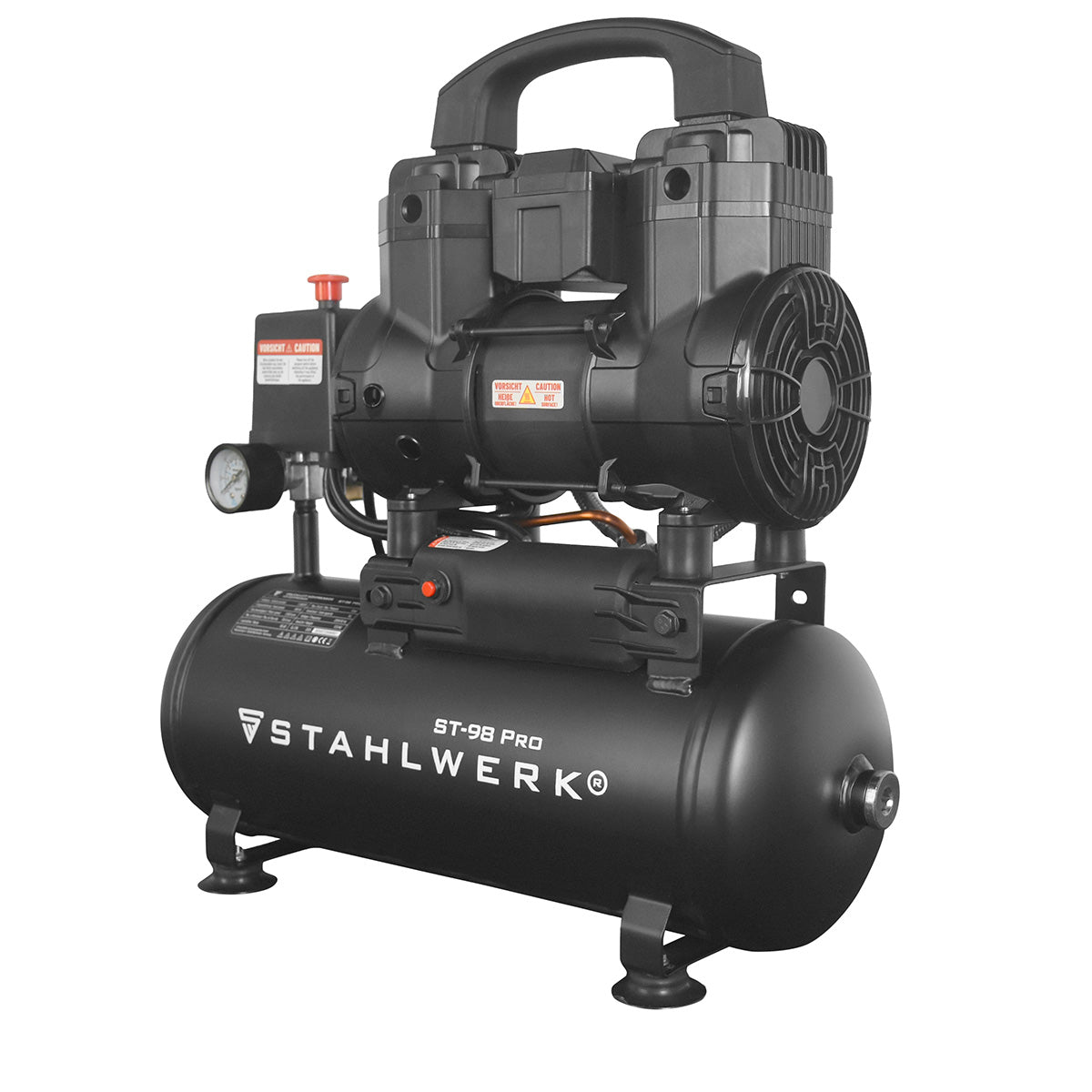 STAHLWERK ST-98 Pro Flüsterkompressor 8 bar, 9 L, 170 l/min