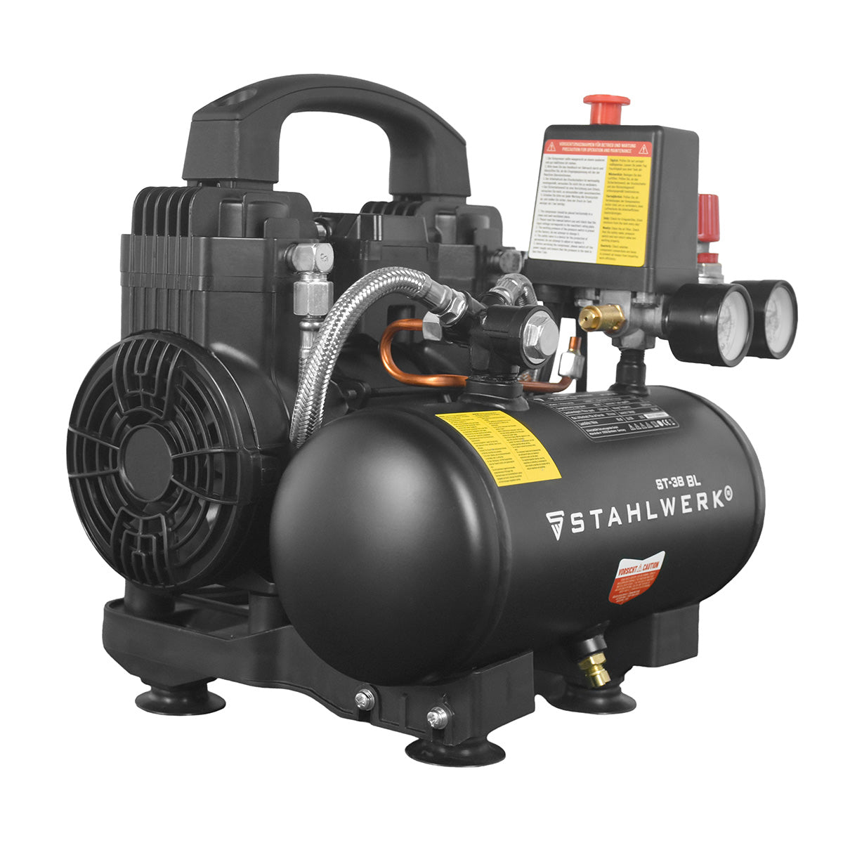 STAHLWERK ST-38 BL Flüsterkompressor 8 bar, 3 L, 170 l/min