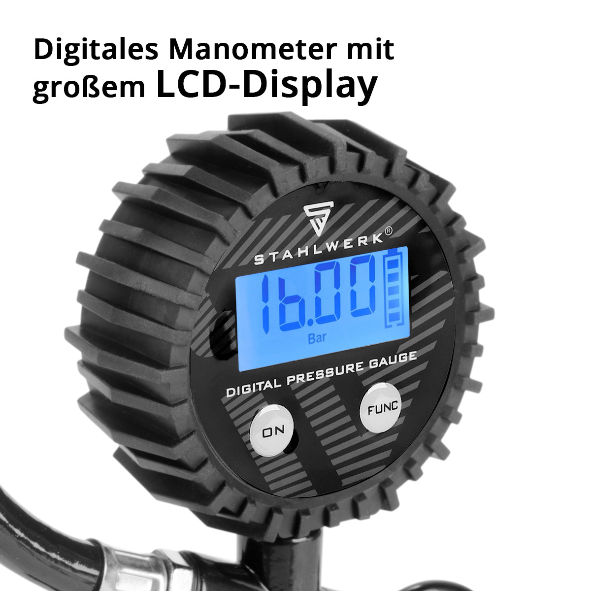 STAHLWERK DRD-16 ST Digitale Druckluft-Reifenfüllpistole 0–16 bar
