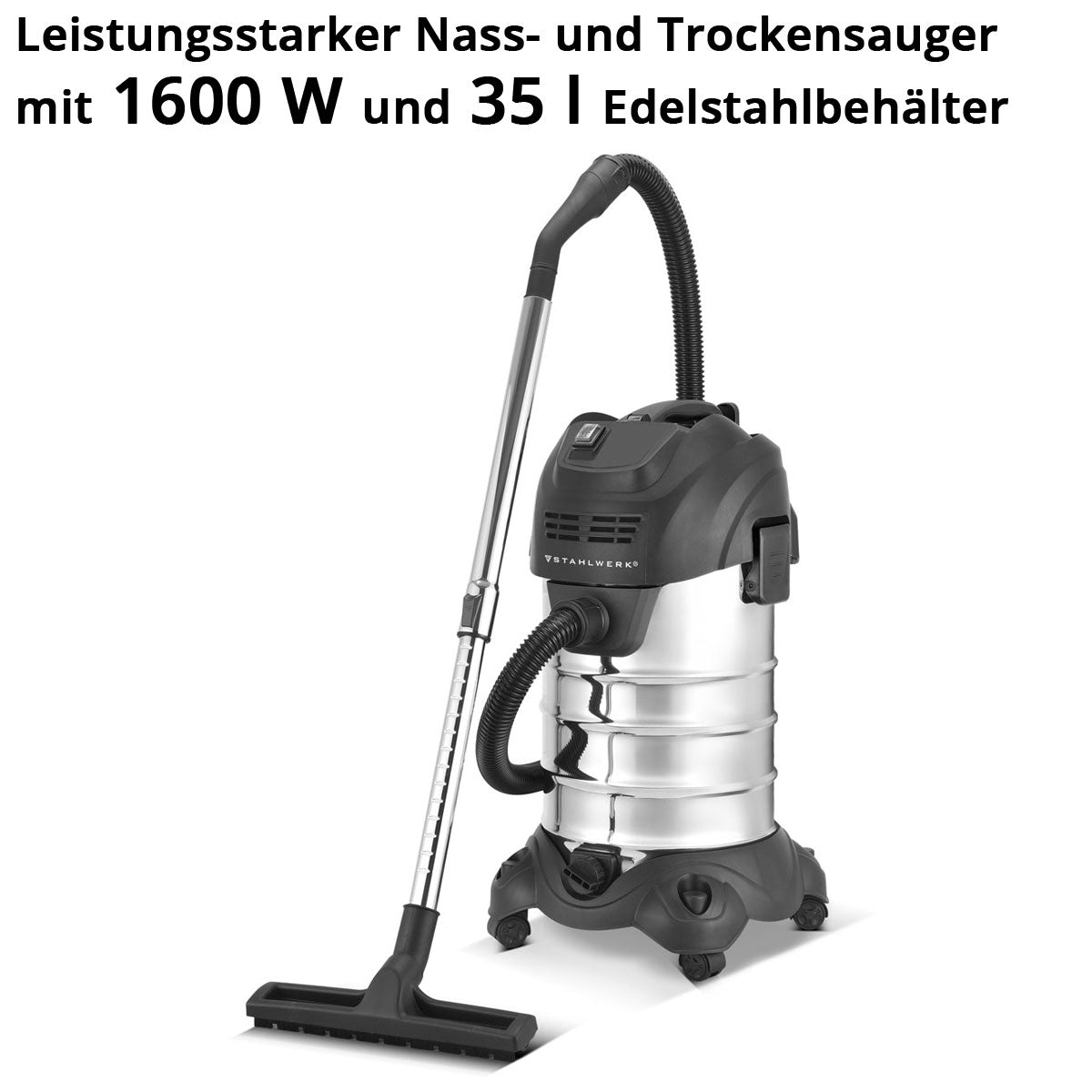 STAHLWERK VCL-1600 ST Nass- & Trockensauger 1600 W, 35 L