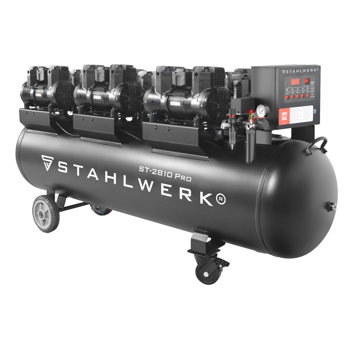 STAHLWERK ST-2810 Pro Flüsterkompressor 10 bar, 280 L, 1500 l/min