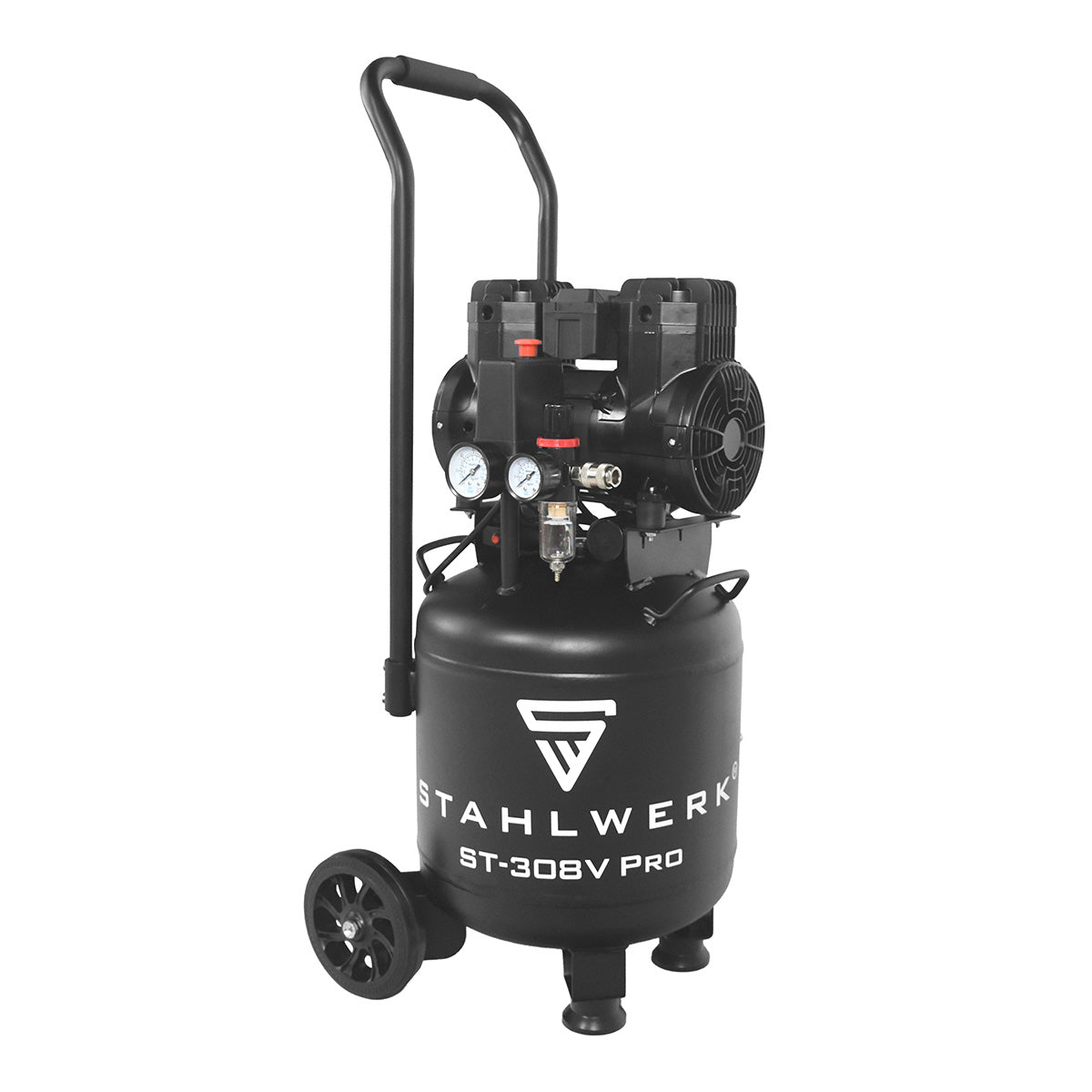 STAHLWERK ST-308V Pro Flüsterkompressor 8 bar, 30 L, 250 l/min
