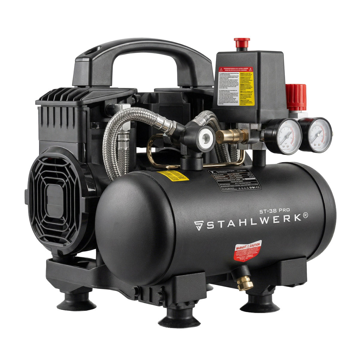 STAHLWERK ST-38 Pro Flüsterkompressor 8 bar, 3 L, 190 l/min