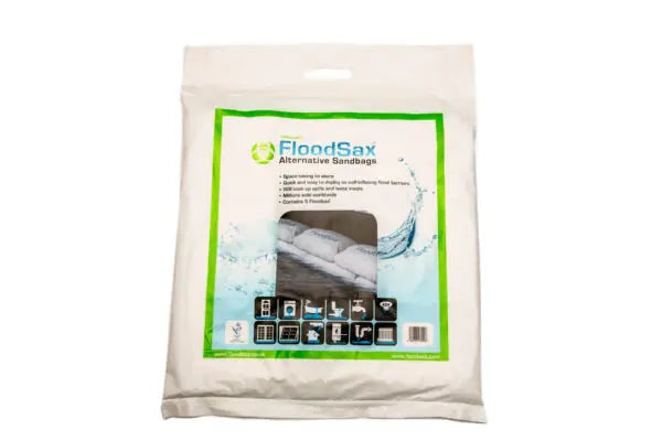 FloodSax® 5er-Pack – sandlose Sandsäcke für Hochwasserschutz